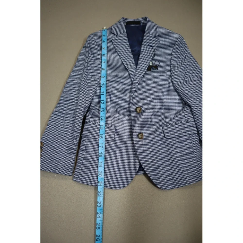 Lauren Ralph Lauren Big Boys Mini Check‎ Classic Sport Suit Jacket Size 8R